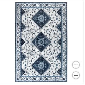 Wyatt & Ash Washable Indoor Area Rug, Cyrus 5'3” x 7'5”, New